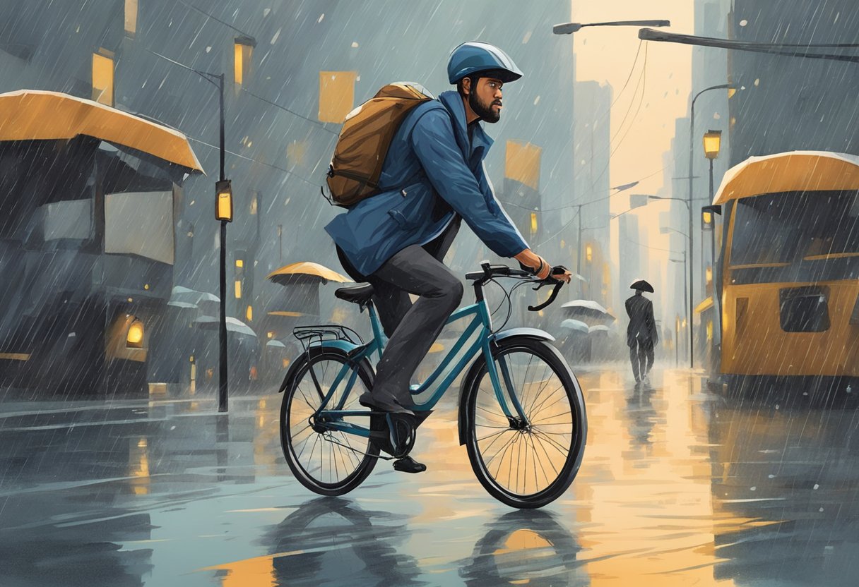 Come andare a lavoro in bici sotto la pioggia