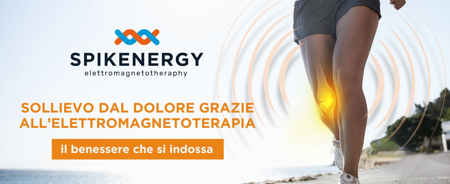 SPIKENERGY Ginocchiera Ortopedica Elettro Magnetoterapia - Fascia Ginocchio Ortopedica, Ginocchiera Per Artrosi Ginocchio, Ginocchiera Elastica, Dispositivo Medico Detraibile - Made in Italy